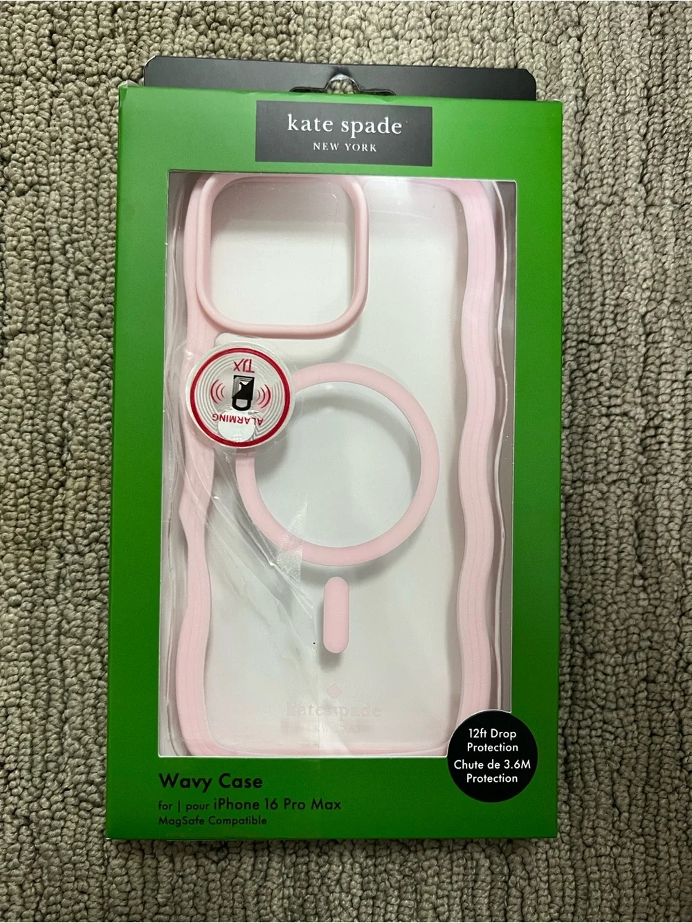 Kate Spade Wavy Case for iPhone 16 Pro Max - Pink